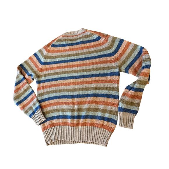 Vintage LACOSTE IZOD Striped Wool Blend Sweater Top Men size XL - Picture 2 of 7